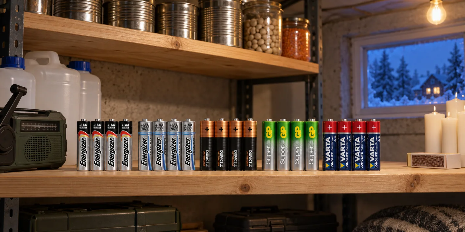 Testvinnarna från testet av AA-batterier: Energizer Max AA 12-pack, Energizer Ultimate Lithium AA 4-pack, Duracell Optimum AA 8-pack, GP Super Alkaline AA 12-pack, Varta Longlife Max Power AA 4-pack