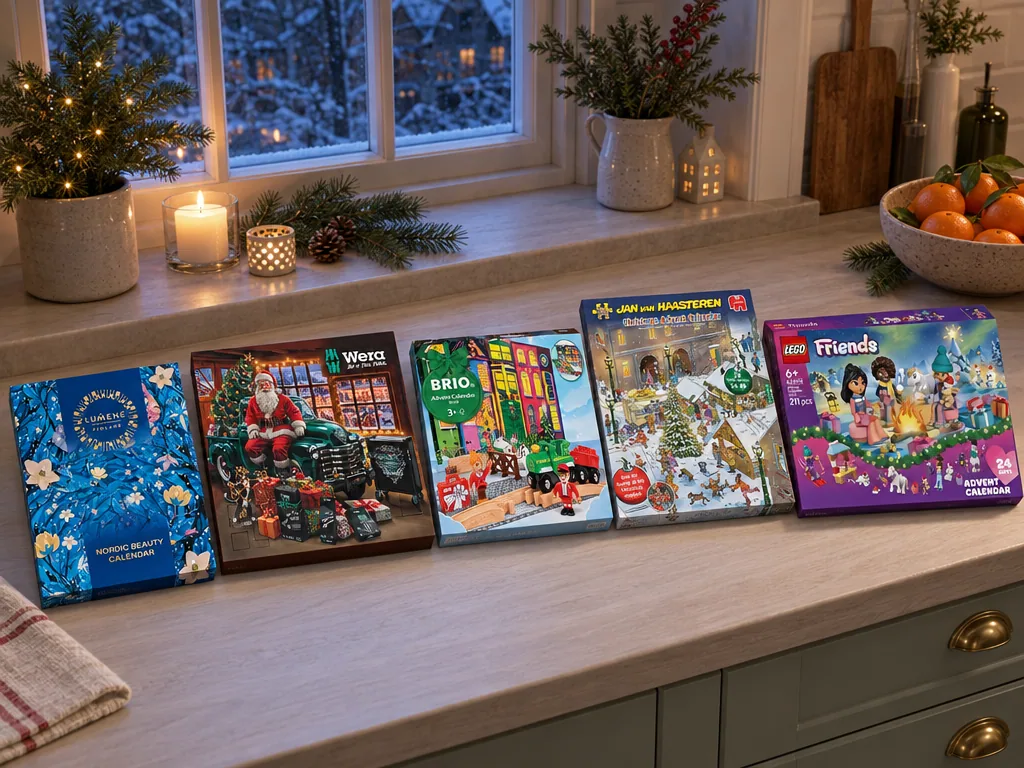Olika sorters adventskalender: de fem testade modellerna sida vid sida