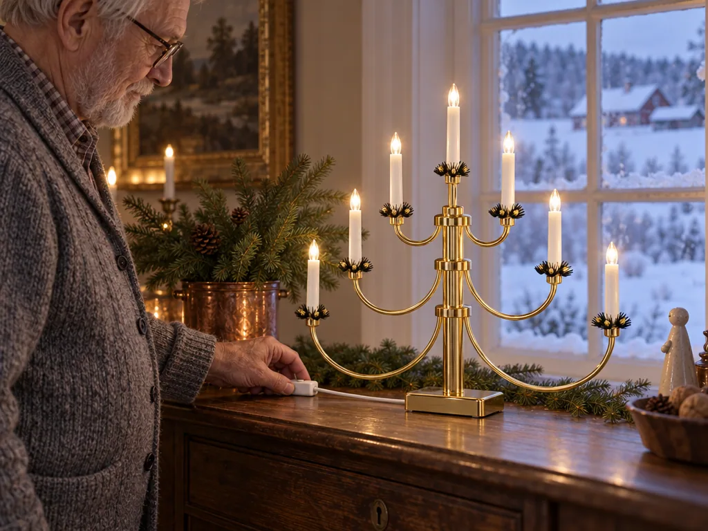 Användning adventsljusstake: Konstsmide Classic Brass i vardagen