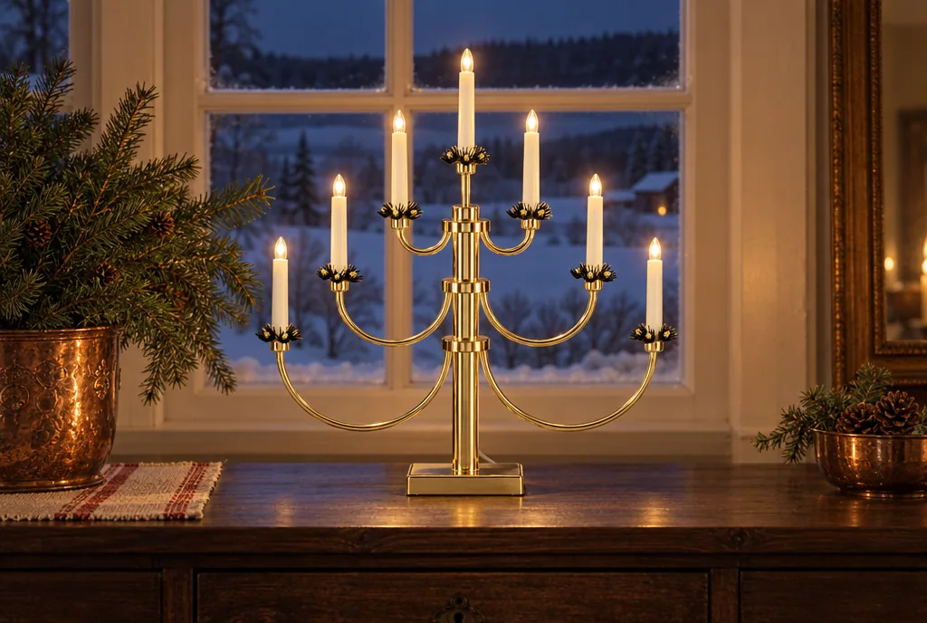 testx.se testar Konstsmide Classic Brass: adventsljusstake bäst i test i vardagsmiljö