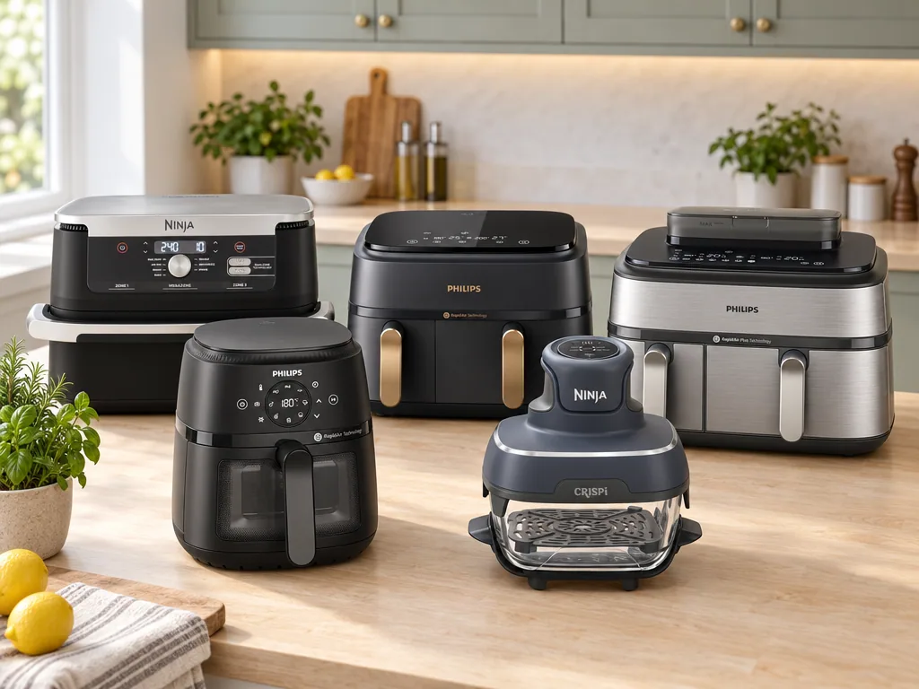 Olika sorters airfryer: de fem testade modellerna sida vid sida