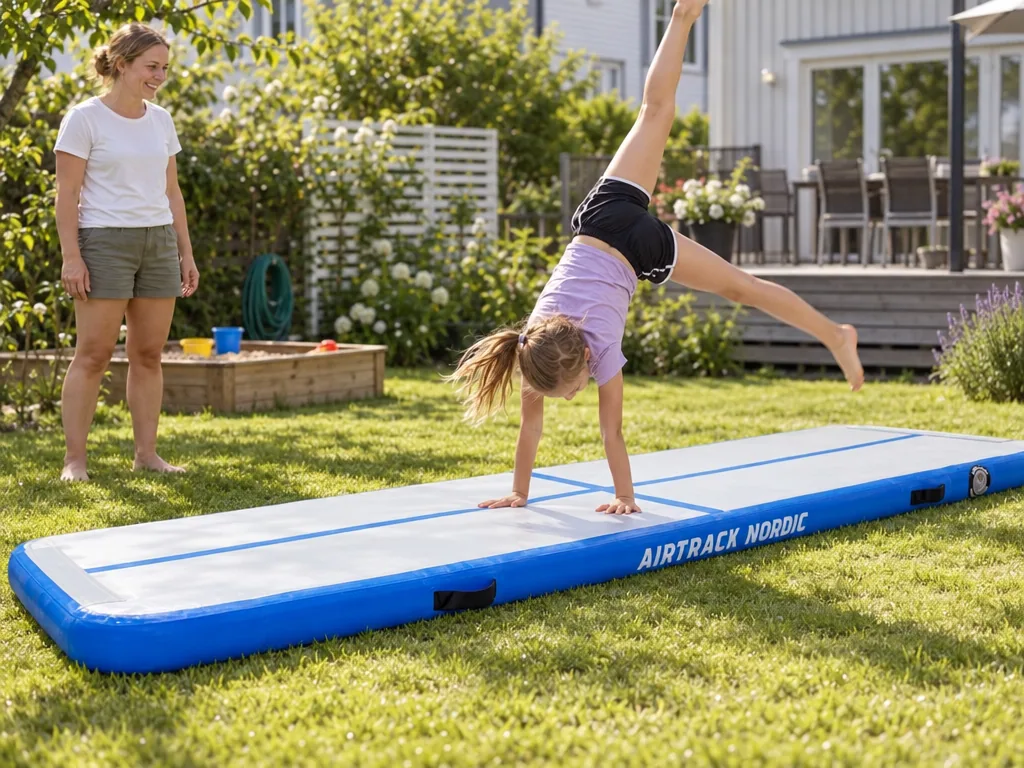 Användning airtrack: Airtrack Nordic Home 3 m i vardagen