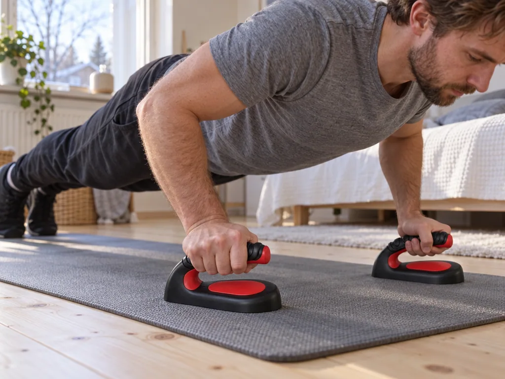 Användning armhävningshandtag: Gymstick Push Up Bars i vardagen