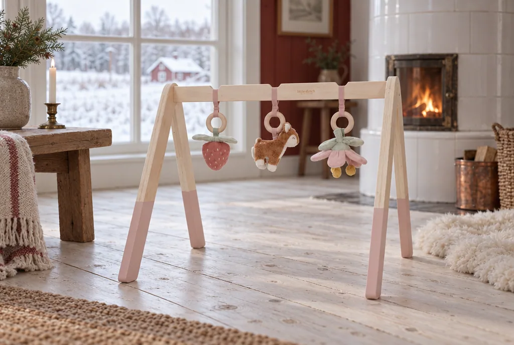 testx.se testar Little Dutch Fairy Garden Babygym: bästa babygym i trä i vardagsmiljö