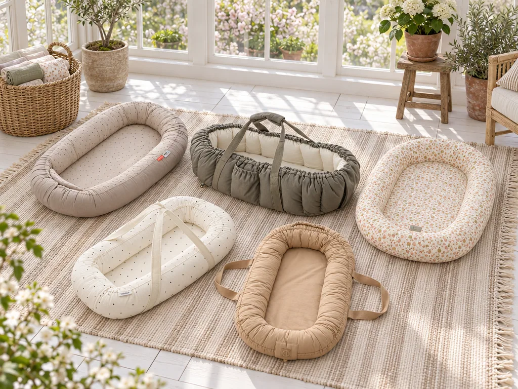 Olika sorters babynest: de fem testade modellerna sida vid sida
