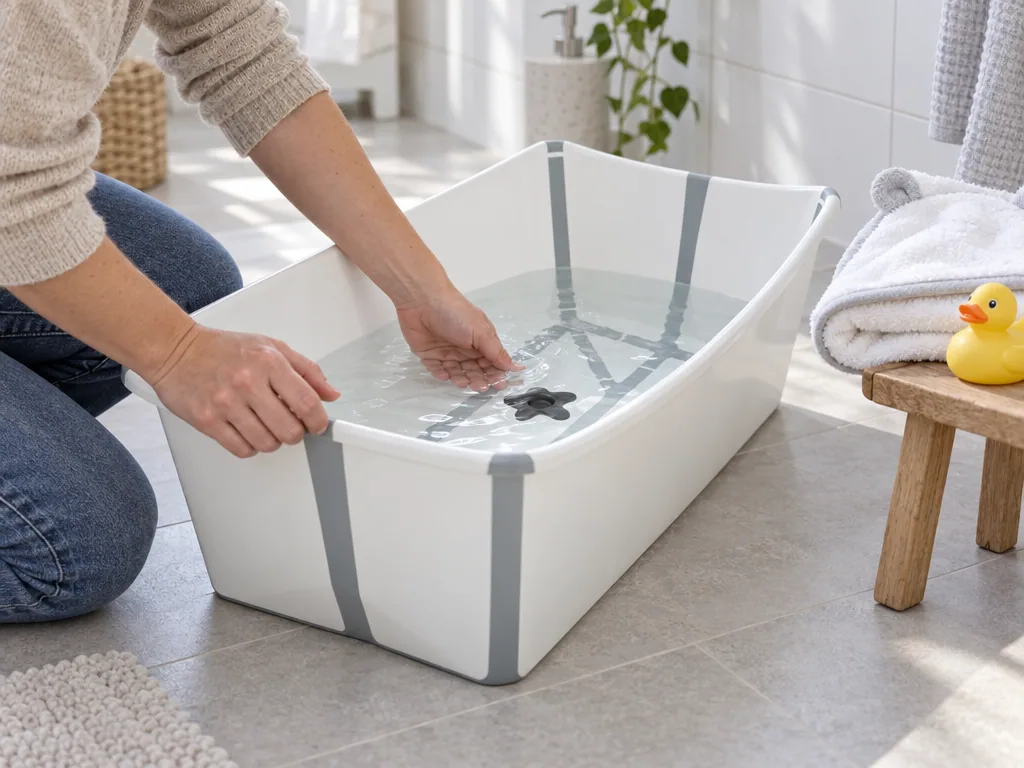 Användning badbalja: Stokke Flexi Bath i vardagen