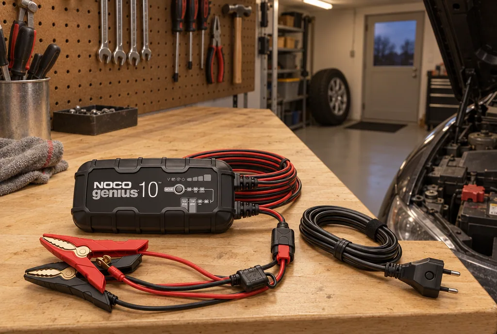 testx.se testar Noco Genius10: batteriladdare bil bäst i test i vardagsmiljö