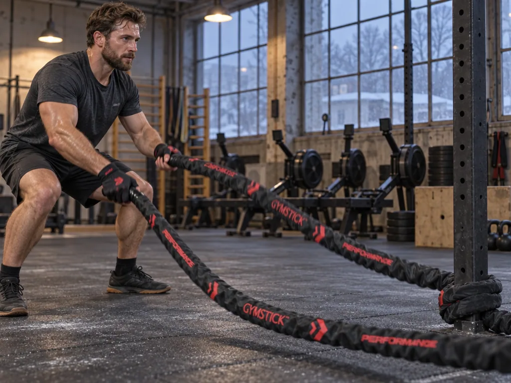 Användning battle rope: Gymstick Battle Rope with Cover 12 m 5 cm i vardagen