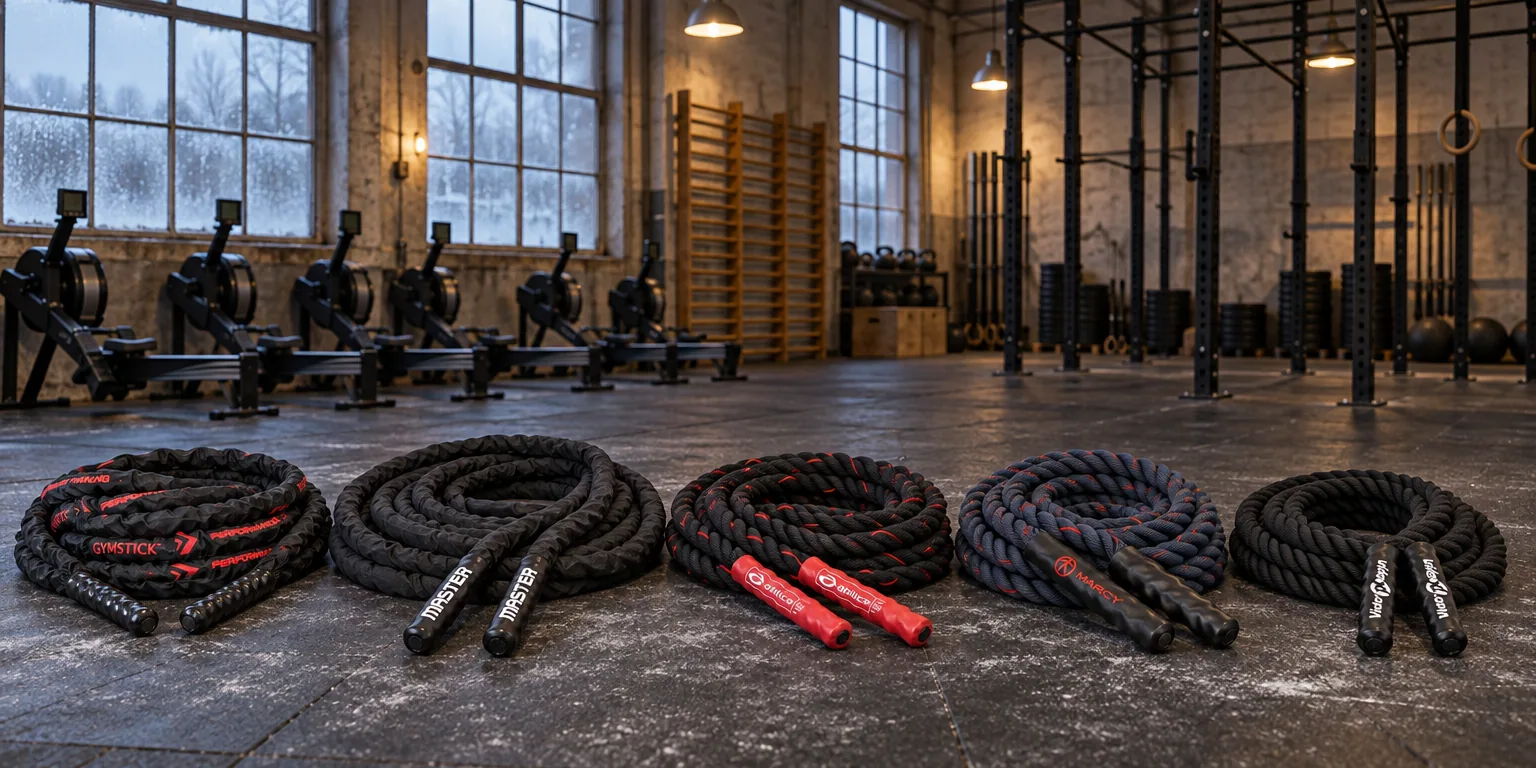 Testvinnarna från testet av battle rope: Gymstick Battle Rope with Cover 12 m 5 cm, Master Fitness Battlerope med nylonöverdrag, Abilica BattleRope 15 m, Tunturi Battle Rope 9 m, vidaXL Battle Rope 9 m 6,8 kg