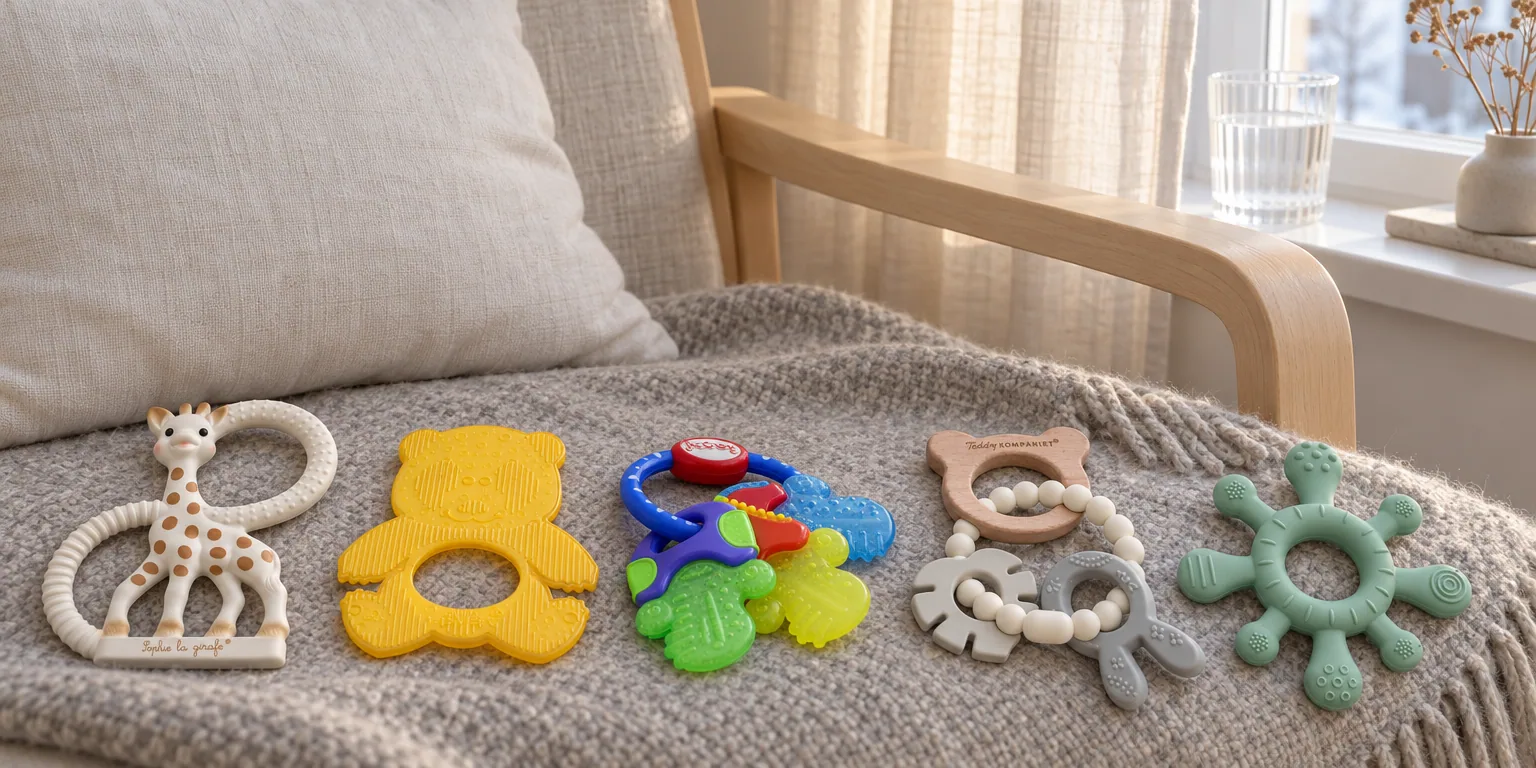 Testvinnarna från testet av bitleksak: Sophie la girafe So'Pure Soft, Hevea Panda, Nuby IcyBite Keys, Teddykompaniet Silikon & Trä, Summerville Bitleksak Korall