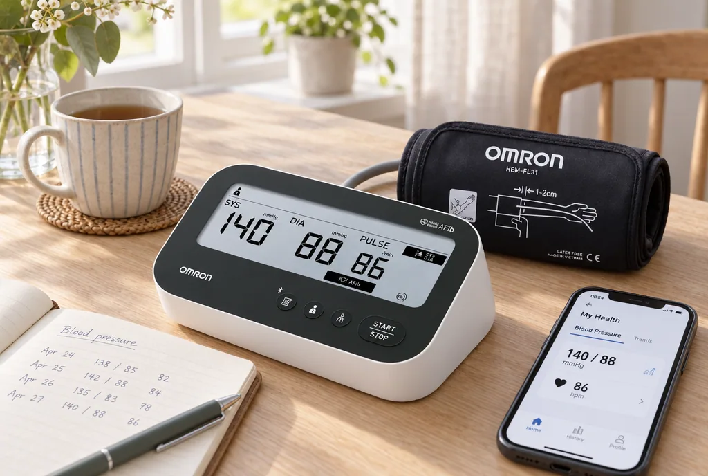 testx.se testar Omron M4 Connect AFib: bästa premiumvalet i vardagsmiljö