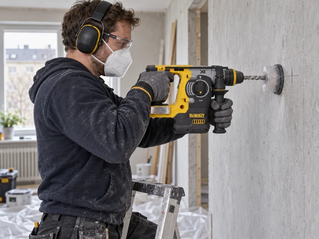 Användning borrmaskin: Dewalt DCH273N Solo i vardagen
