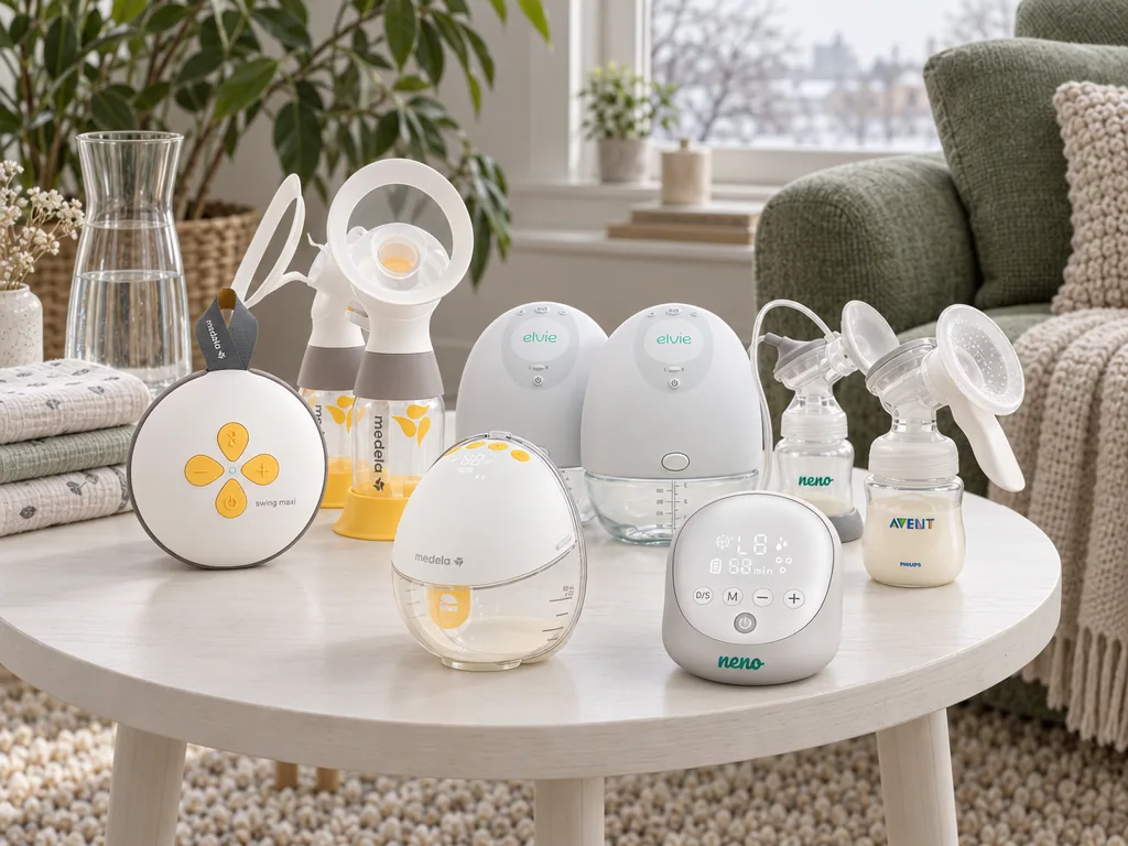 Olika sorters bröstpump: de fem testade modellerna sida vid sida