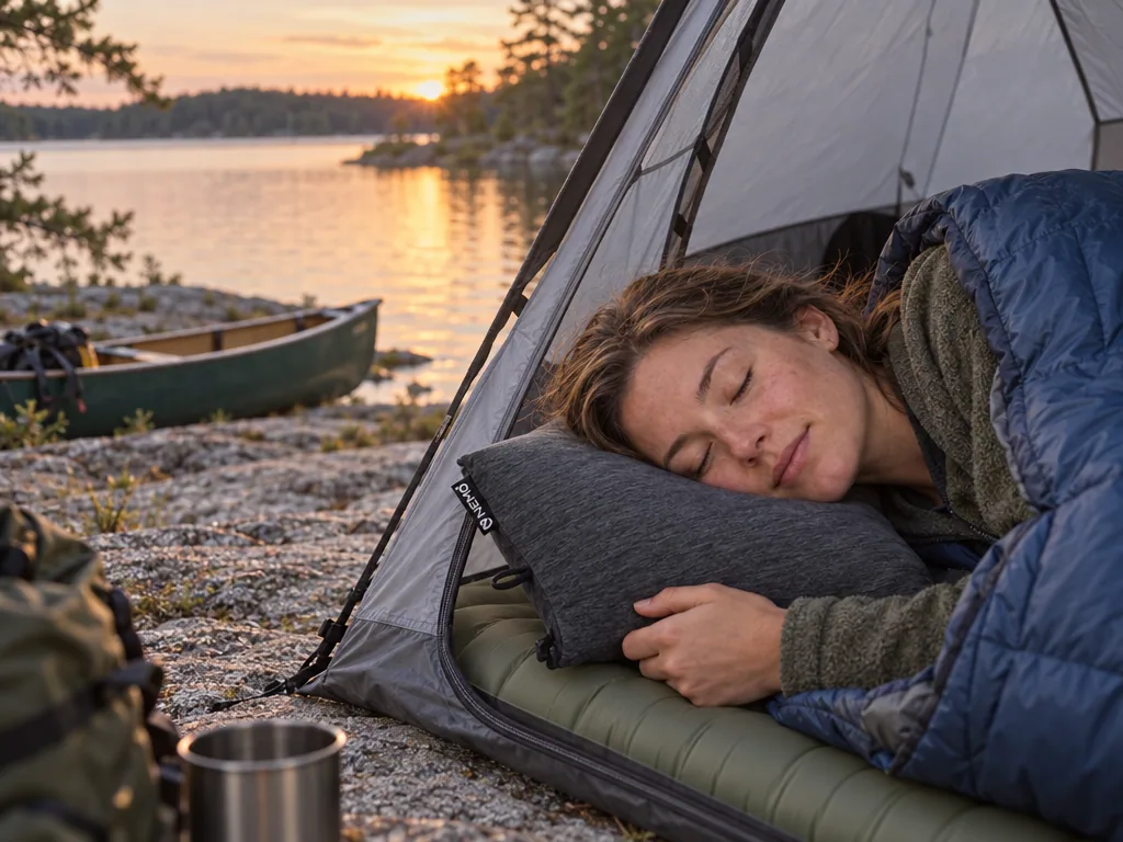 Användning campingkudde: Nemo Fillo i vardagen