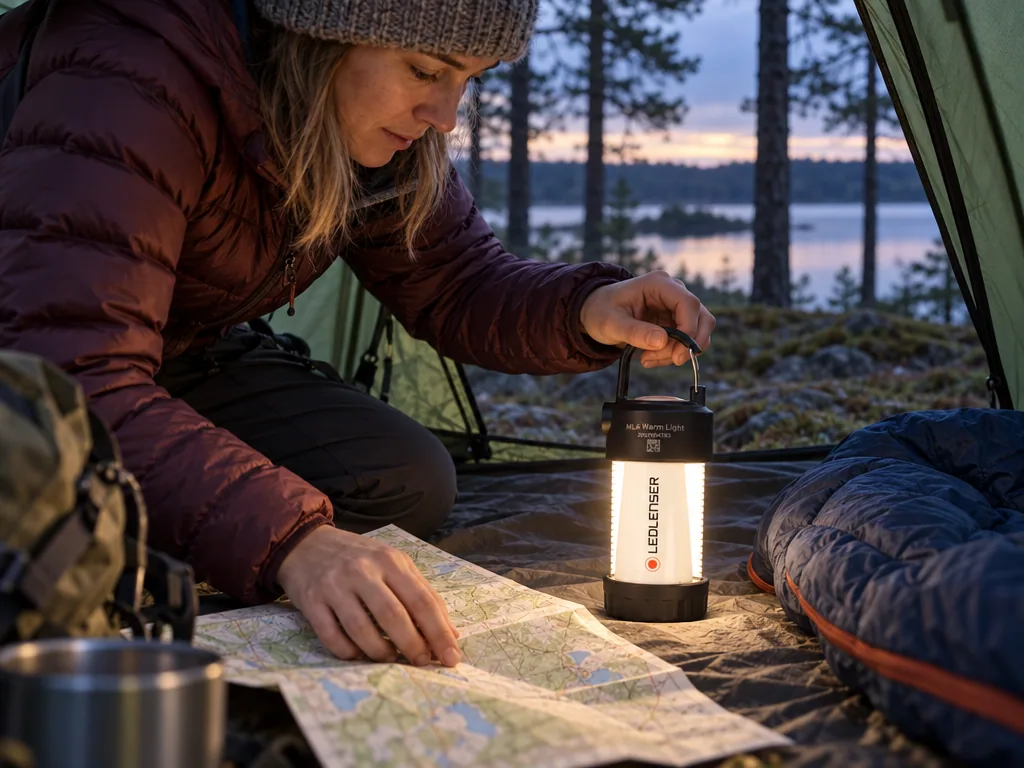 Användning campinglykta: Ledlenser ML4 Warm Light i vardagen