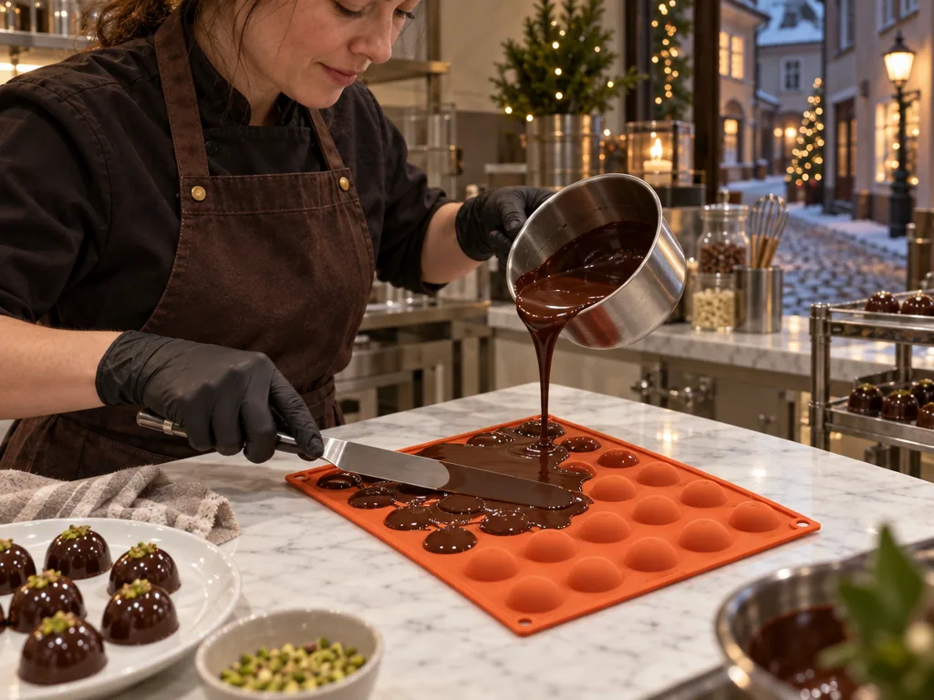 Användning chokladform: Silikomart Semisfera SF006 i vardagen