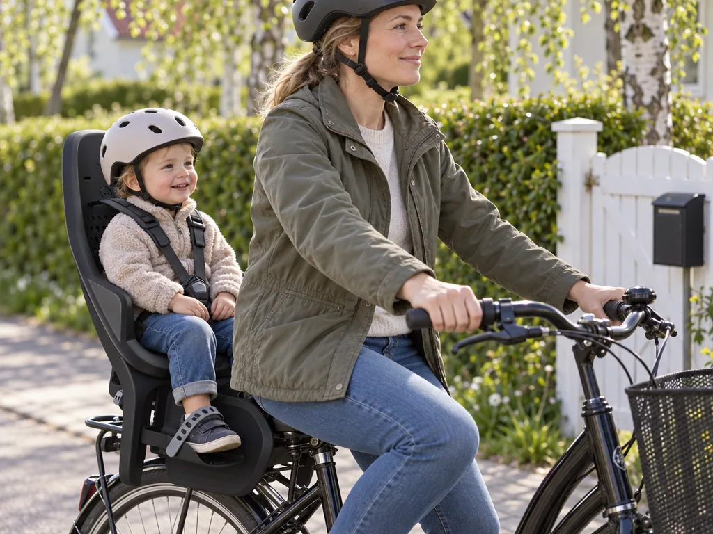 Användning cykelsits: Thule Yepp 2 Maxi Rack Mount i vardagen