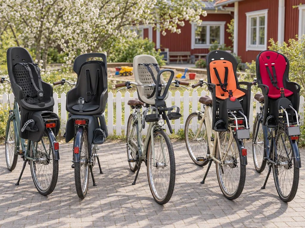 Olika sorters cykelsits: de fem testade modellerna sida vid sida