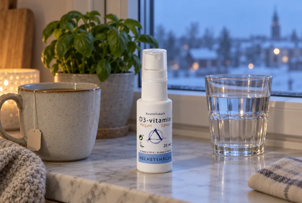 testx.se testar Helhetshälsa D3-vitamin spray vegan: bästa veganska sprayen i vardagsmiljö