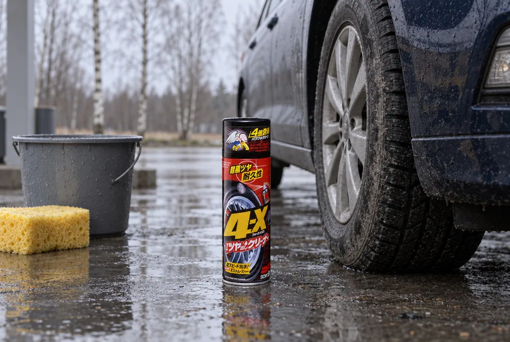 testx.se testar Soft99 4-X Tire Cleaner: bästa tvätt och glans i ett i vardagsmiljö