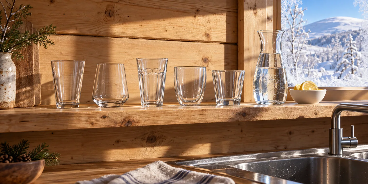 Testvinnarna från testet av dricksglas: Iittala Kartio 40 cl 2-pack, Orrefors Pulse 35 cl 4-pack, Duralex Picardie 50 cl 6-pack, Bodum Pavina 35 cl 2-pack, Rosendahl Grand Cru 22 cl 6-pack