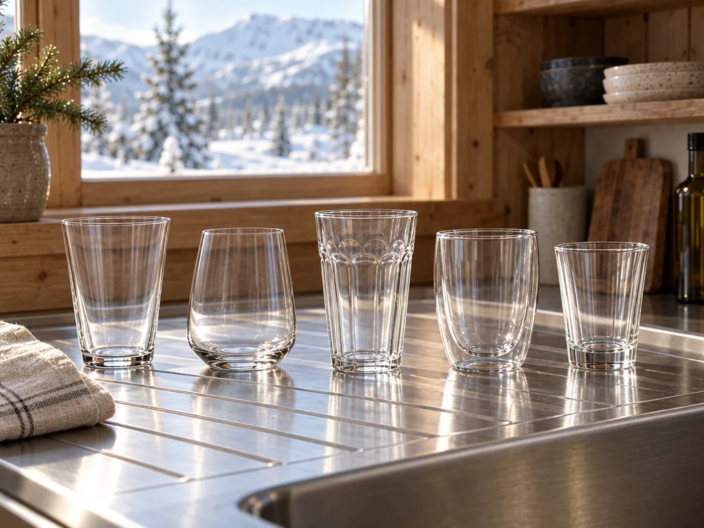 Olika sorters dricksglas: de fem testade modellerna sida vid sida