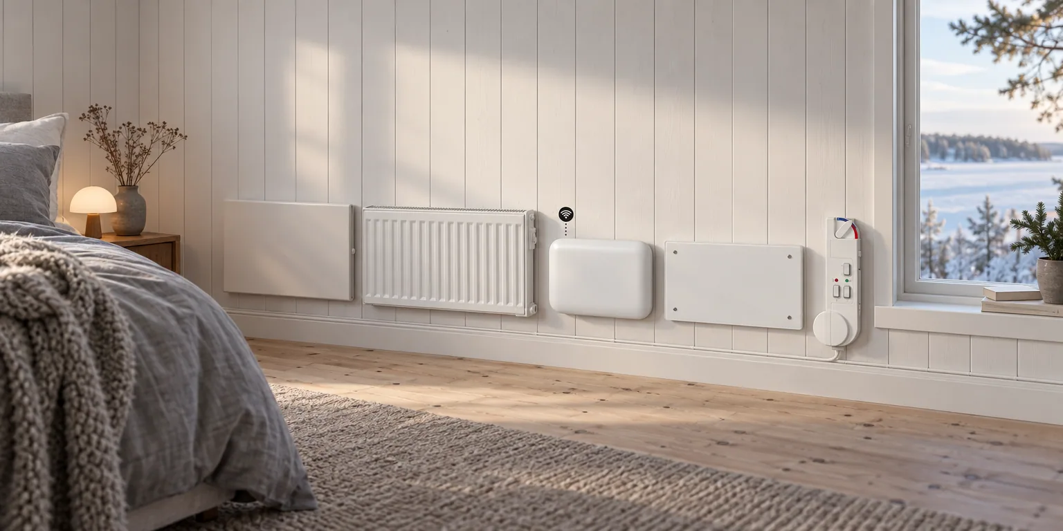 Testvinnarna från testet av elelement: Adax Neo WiFi H10 KWT, LVI Yali Comfort 750 W, Mill Invisible WiFi Gen4 700 W, Adax Clea WiFi H10 KWT, Pax 3000 800 W