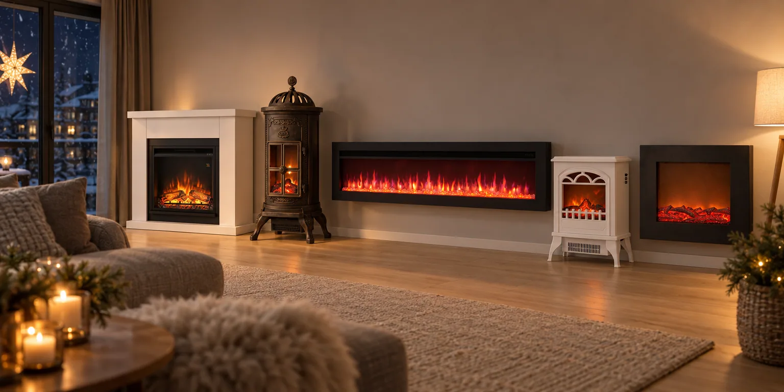 Testvinnarna från testet av elkamin: Tagu Frode, Westbo Carl El, Balderia Agnes 60, Voltomat Elkamin 1950 W, Star Trading Fireplace