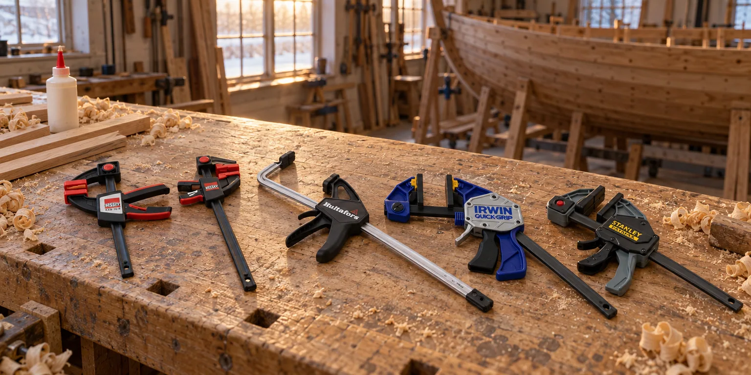 Testvinnarna från testet av enhandstving: Bessey EZS30-8, Bessey EZXL90-9, Hultafors QCX 45, Irwin Quick-Grip XP 150 mm, Stanley FatMax FMHT0-83233