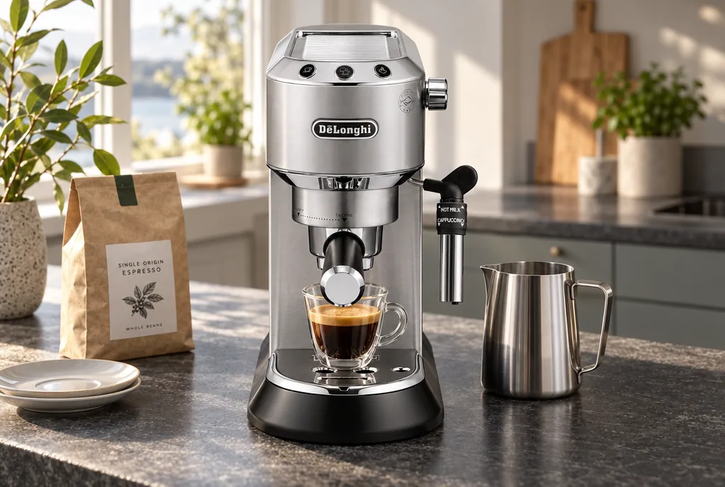 testx.se testar De'Longhi EC685.M Dedica: bästa billiga i vardagsmiljö