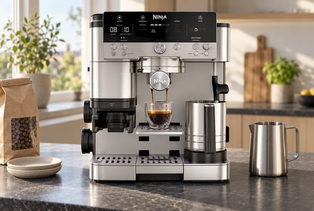 testx.se testar Ninja Luxe Café Premier ES601EU: espressomaskin bäst i test i vardagsmiljö