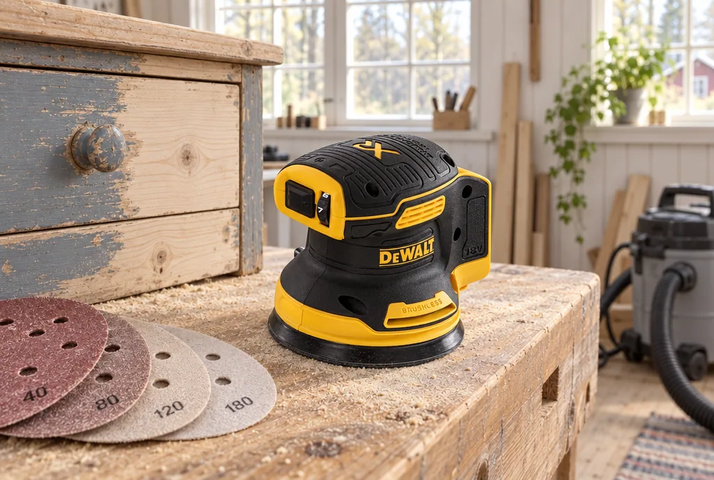 testx.se testar Dewalt DCW210N-XJ Solo: excenterslip bäst i test i vardagsmiljö