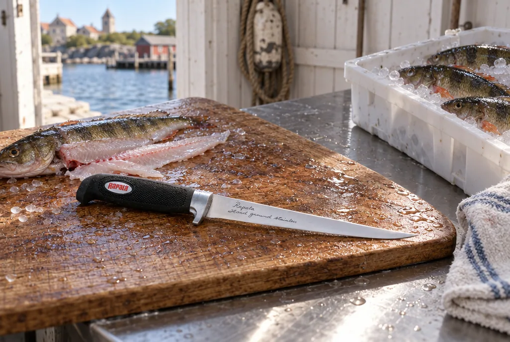 testx.se testar Rapala Soft Grip 23 cm: filékniv bäst i test i vardagsmiljö