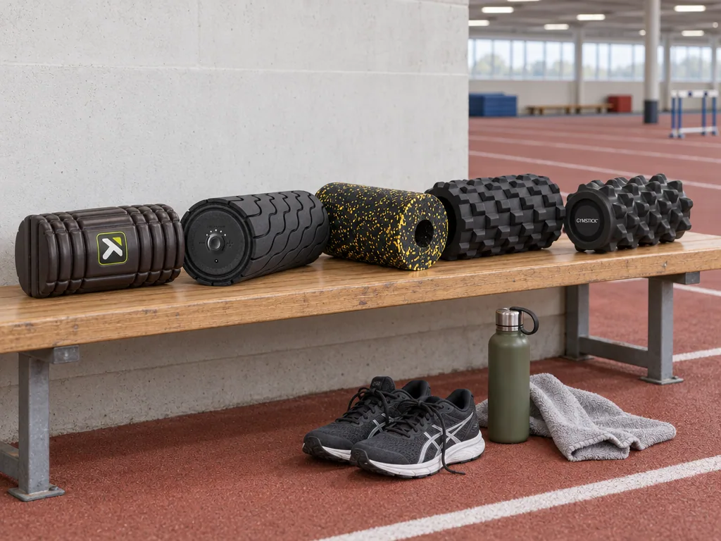Olika sorters foam roller: de fem testade modellerna sida vid sida