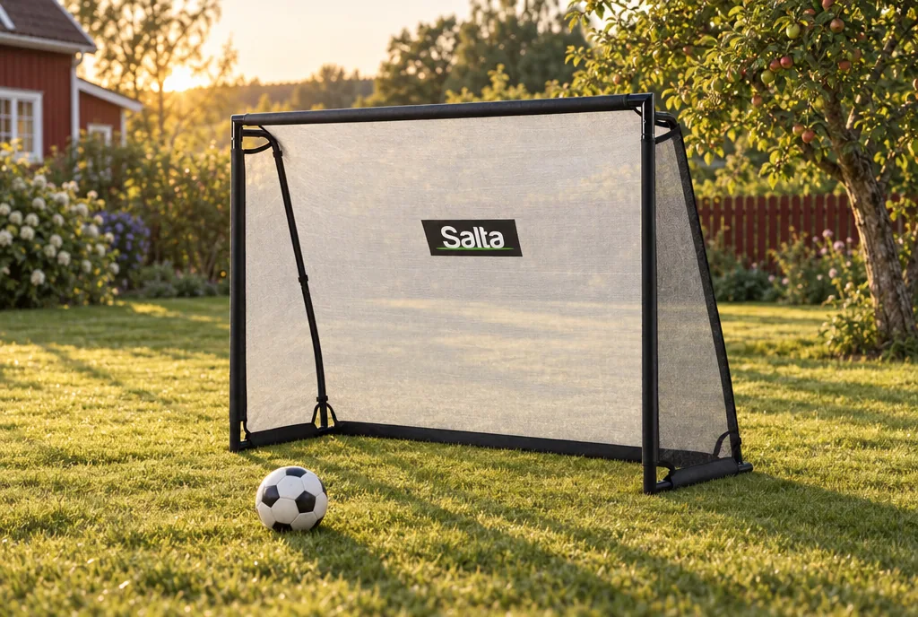 testx.se testar Salta Legend med Sharpshooter 220x170 cm: fotbollsmål bäst i test i vardagsmiljö