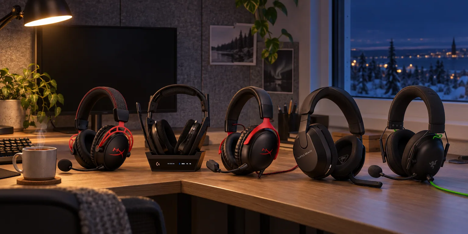 Testvinnarna från testet av gamingheadset: HyperX Cloud Alpha Wireless, Logitech G Astro A50 X, HyperX Cloud III Wired, Turtle Beach Stealth 600 Gen 3, Razer BlackShark V2 X USB