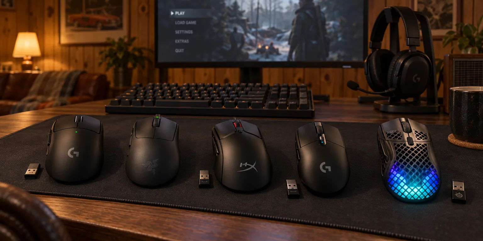 Testvinnarna från testet av gamingmus: Logitech G Pro X Superlight 2, Razer DeathAdder V4 Pro, HyperX Pulsefire Haste 2 Wireless, Logitech G305 Lightspeed, SteelSeries Aerox 5 Wireless