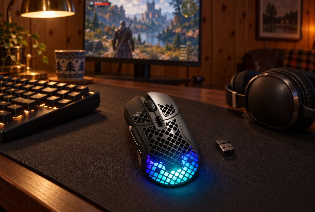 testx.se testar SteelSeries Aerox 5 Wireless: bästa för flera spelgenrer i vardagsmiljö
