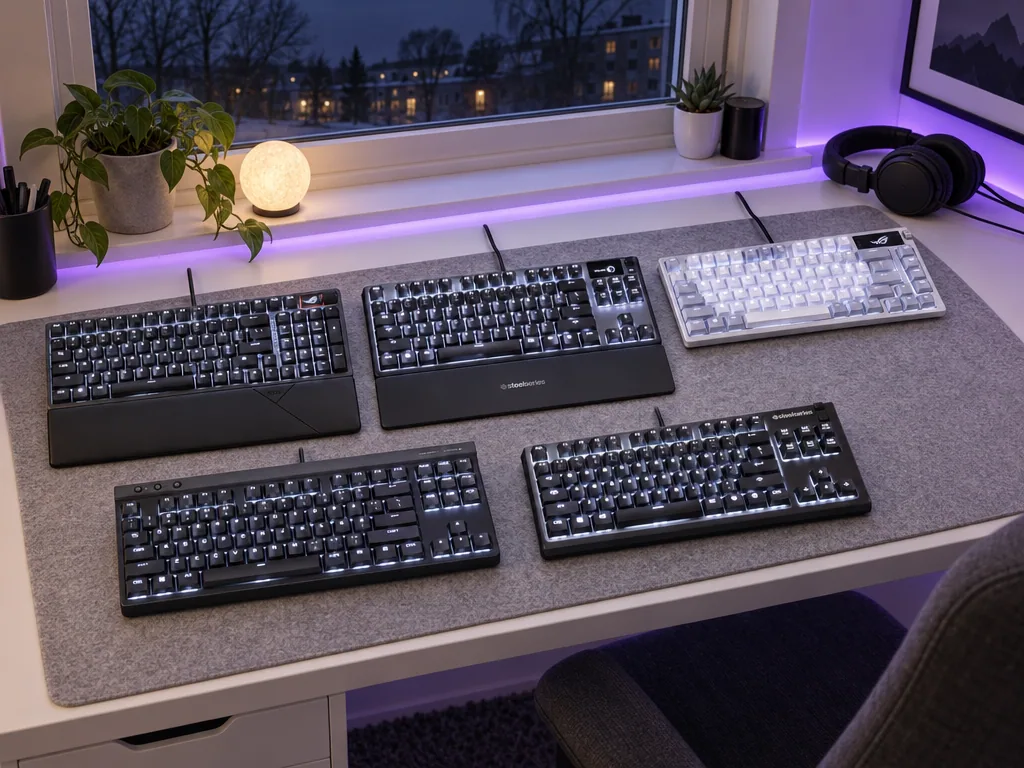 Olika sorters gamingtangentbord: de fem testade modellerna sida vid sida
