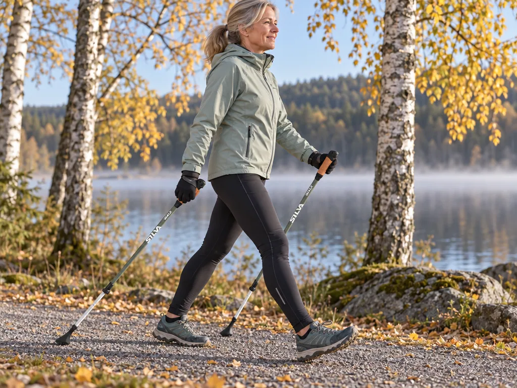 Användning gåstavar: Silva Walking Poles Aluminium Cork i vardagen
