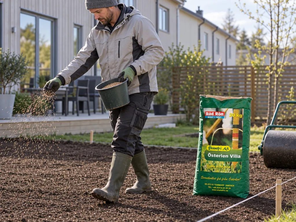 Användning gräsfrö: Skånefrö Österlen Villa 15 kg i vardagen