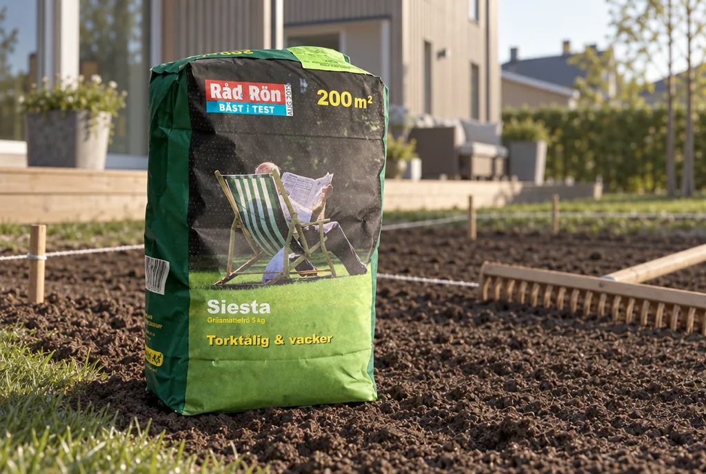 testx.se testar Skånefrö Siesta 5 kg: bästa för torra lägen i vardagsmiljö