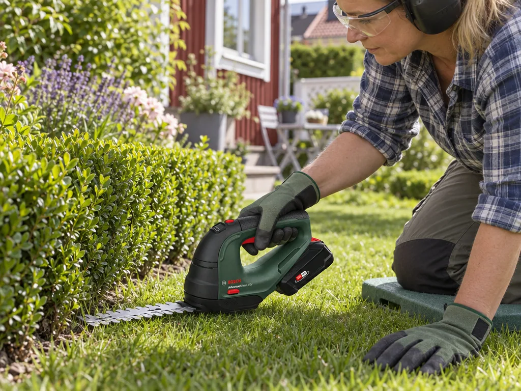 Användning grässax: Bosch AdvancedShear 18V-10 Solo i vardagen