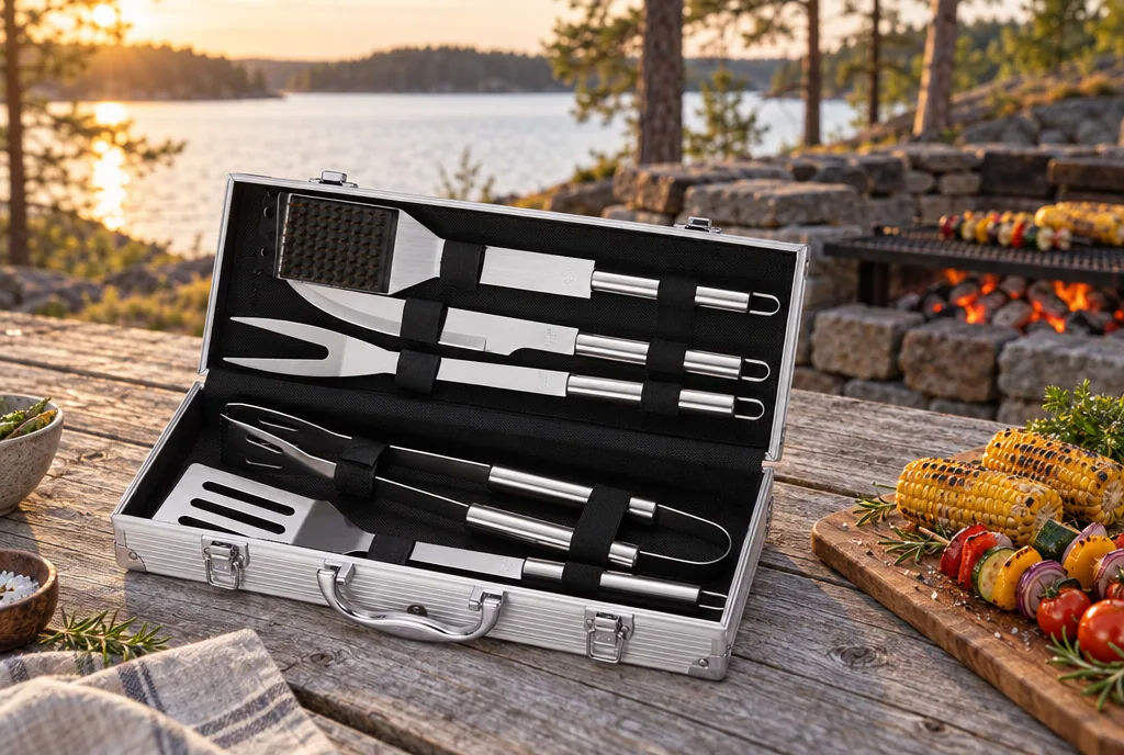 testx.se testar Dorre BBQ 5 delar i box: bästa set med förvaringsbox i vardagsmiljö