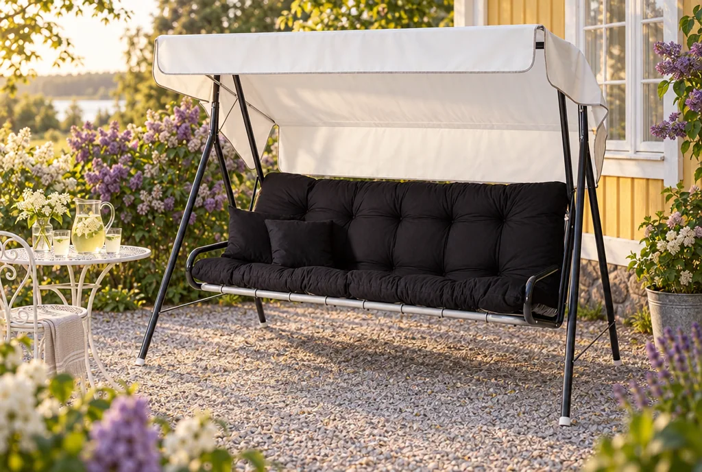 testx.se testar Varax Suvi 3-sits 71B: hammock bäst i test i vardagsmiljö