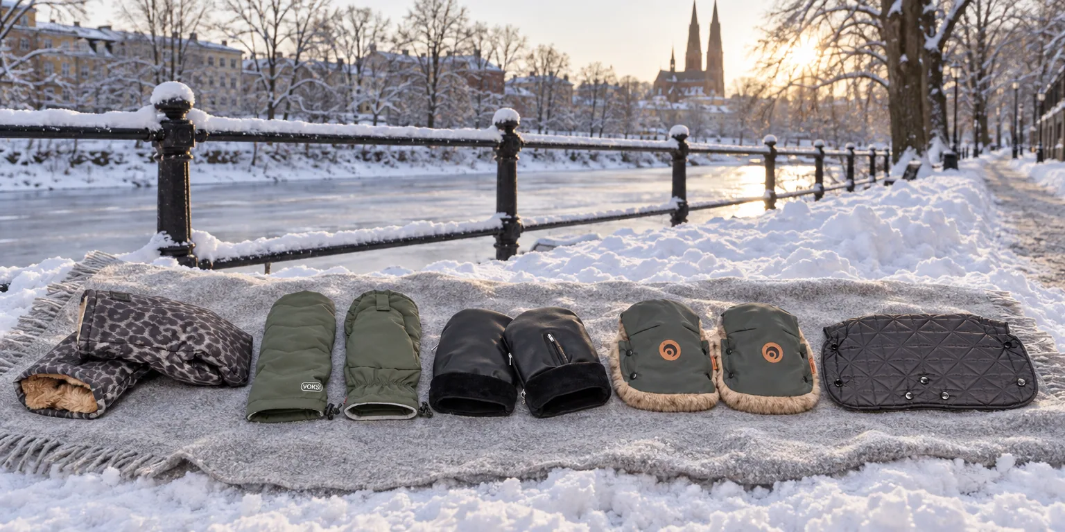 Testvinnarna från testet av handvärmare barnvagn: Elodie Details Le Leopard, Voksi Stroller Mittens, KongWalther Østerbro Classic, Easygrow Handmuffar, Oh, Poppy! Luna