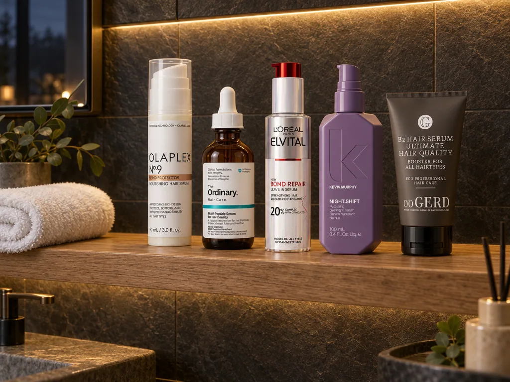Olika sorters hårserum: de fem testade modellerna sida vid sida