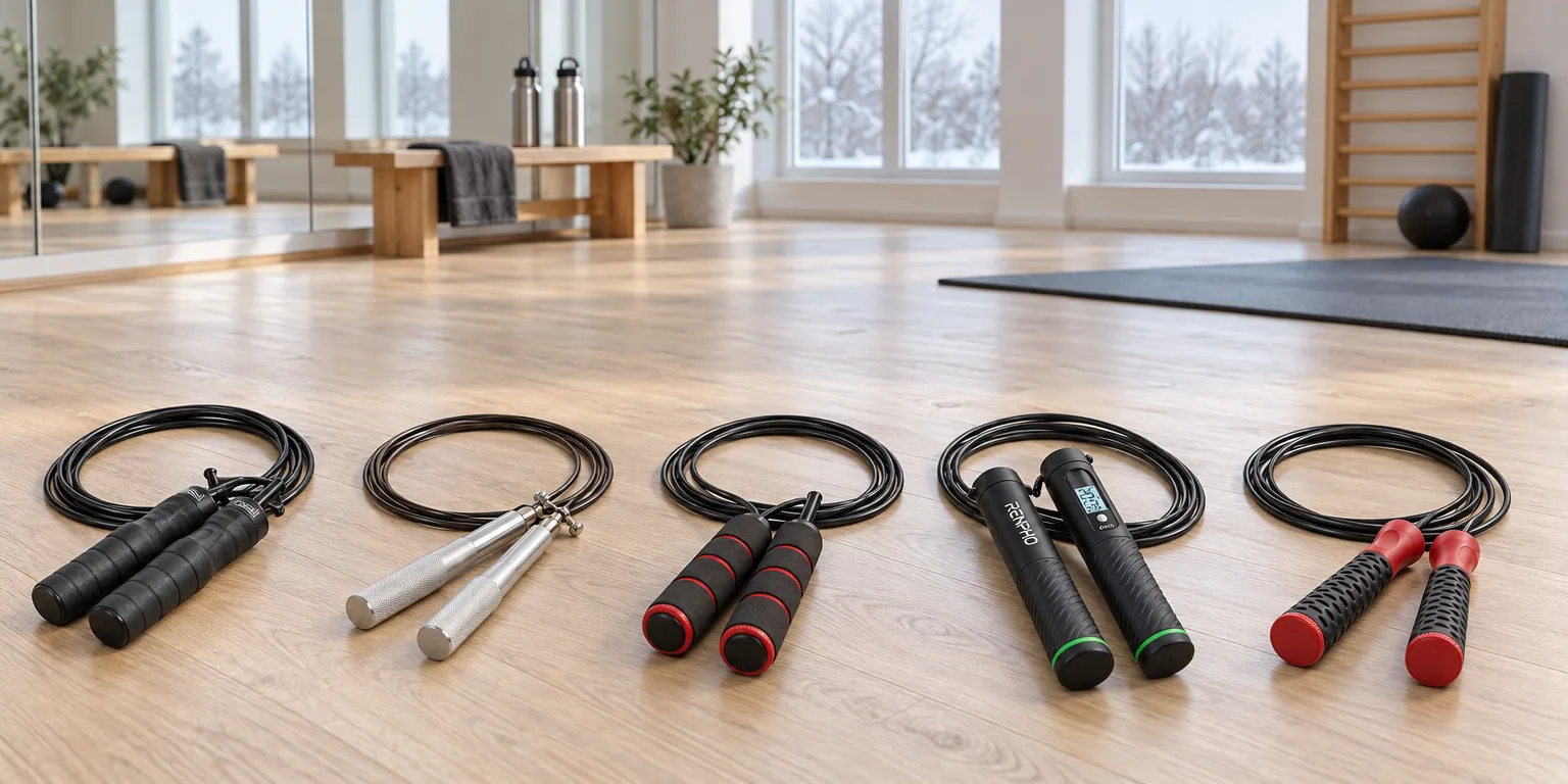 Testvinnarna från testet av hopprep: Casall Steel Wire Speed Rope, Master Fitness Speedrope Exclusive, Gymstick Leather Jump Rope, Renpho Smart Jump Rope, Gymstick Pro Jump Rope