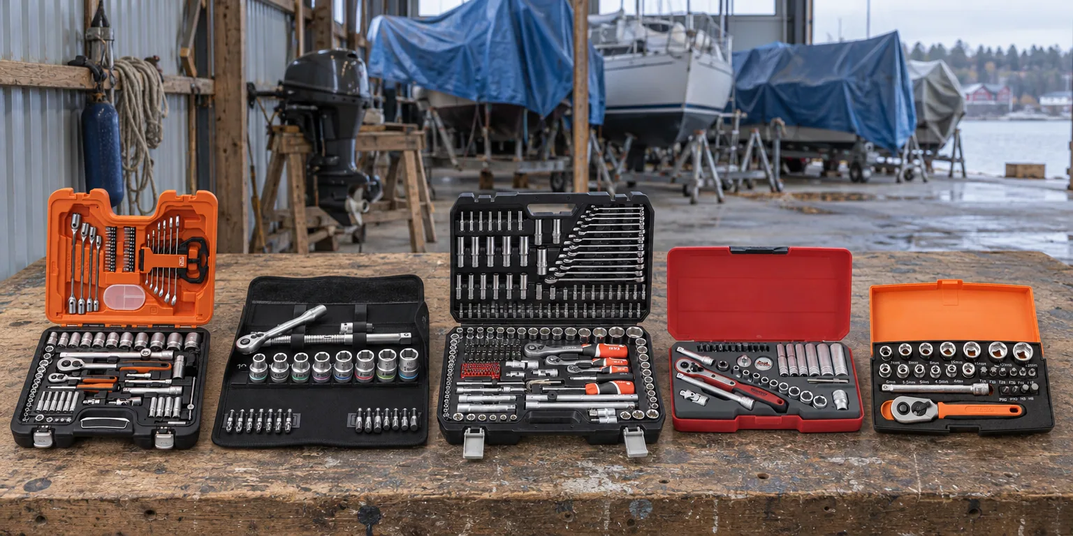 Testvinnarna från testet av hylsnyckelsats: Bahco S910, Wera 8100 SC 8 Zyklop Metal, YATO YT-38841, Teng Tools T1436, Bahco SL25