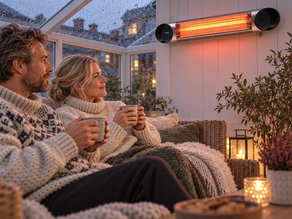 Användning infravärmare: Veito Blade 2000W i vardagen